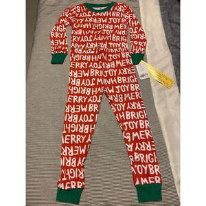 CHRISTMAS HAPPY JOY BRIGHT MERRY CARTERS 2 PIECE PAJAMA SET SIZE 4T NWT